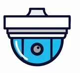 stylized blue security camera lens 260nw 2780246179